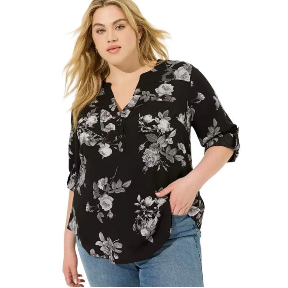 New! Torrid Harper Challis Floral Tunic Sz 5X
